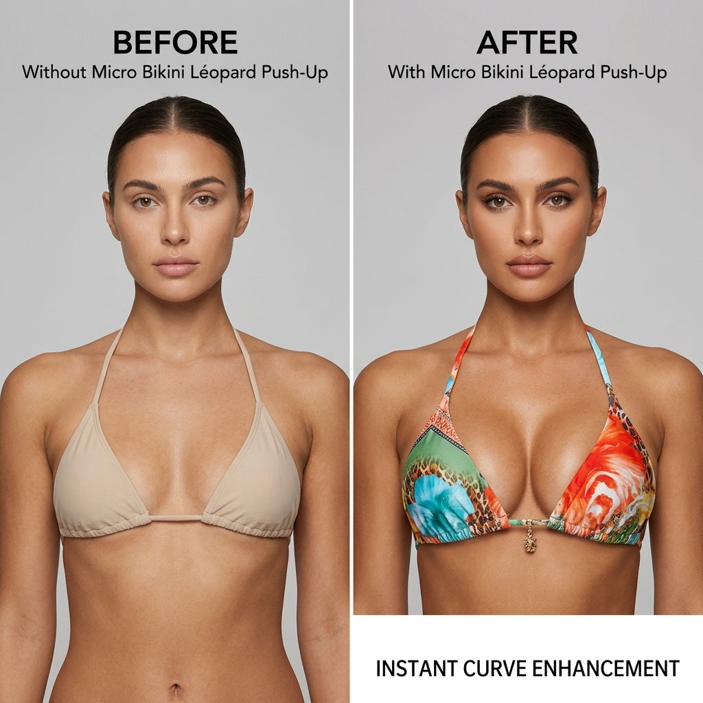Micro Bikini Léopard Push-Up