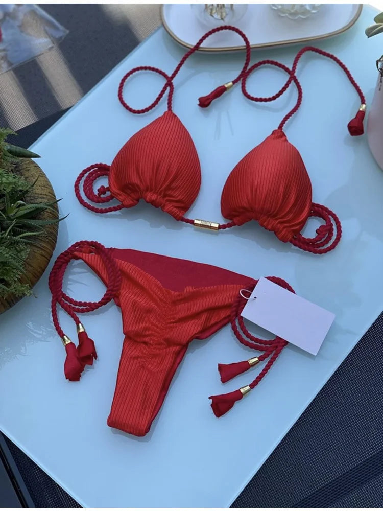 Bikini - maillot triangle bicolor YLOLYA SWIM