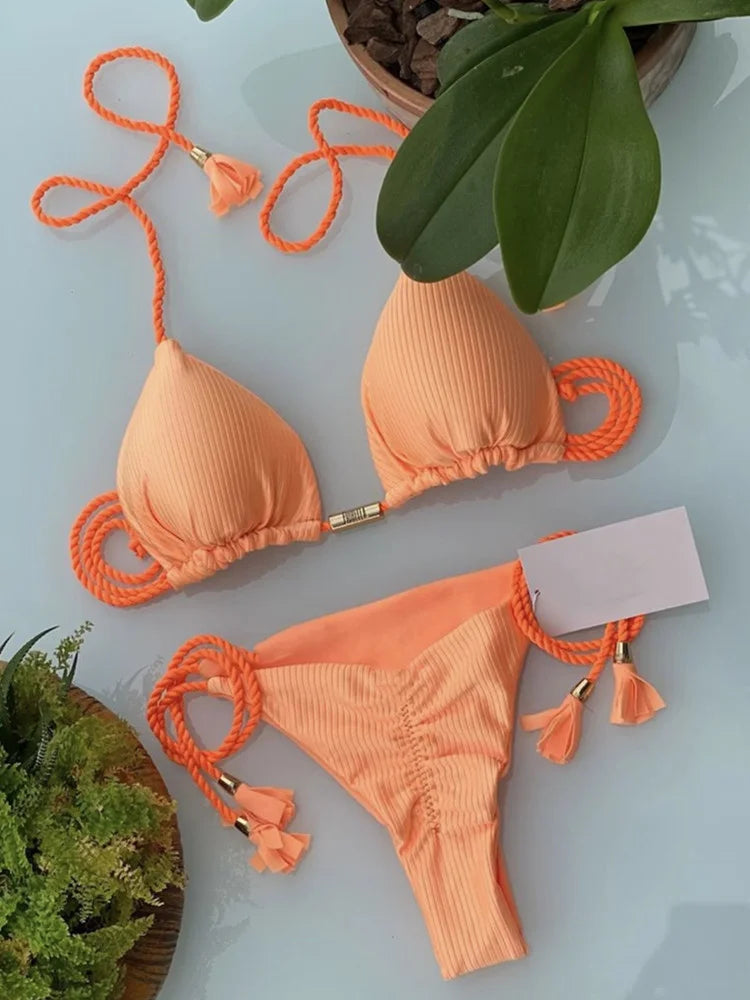 Bikini - maillot triangle bicolor YLOLYA SWIM