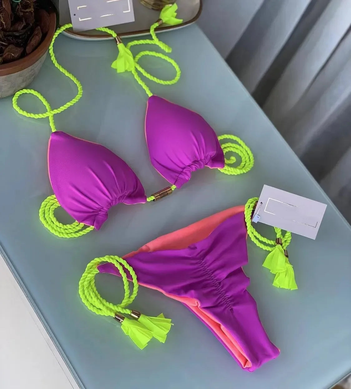 Bikini - maillot triangle bicolor YLOLYA SWIM