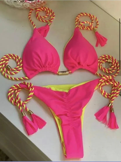 Bikini - maillot triangle bicolor YLOLYA SWIM