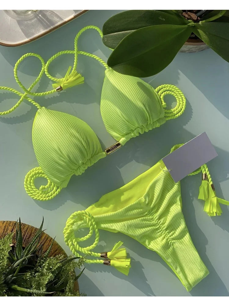Bikini - maillot triangle bicolor YLOLYA SWIM