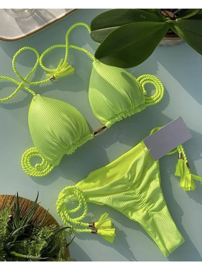 Bikini - maillot triangle bicolor YLOLYA SWIM