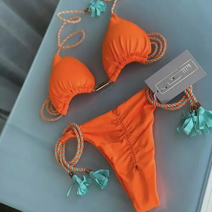 Bikini - maillot triangle bicolor YLOLYA SWIM