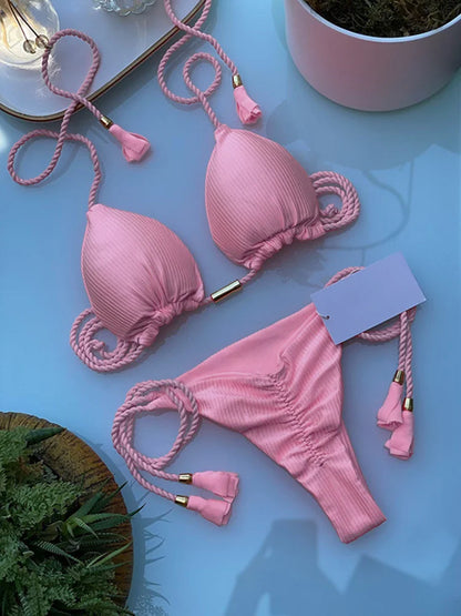 Bikini - maillot triangle bicolor YLOLYA SWIM