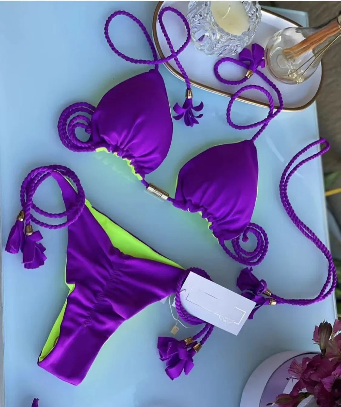 Bikini - maillot triangle bicolor YLOLYA SWIM