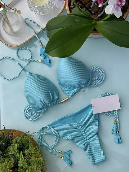 Bikini - maillot triangle bicolor YLOLYA SWIM