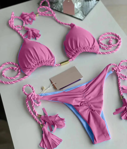 Bikini - maillot triangle bicolor YLOLYA SWIM