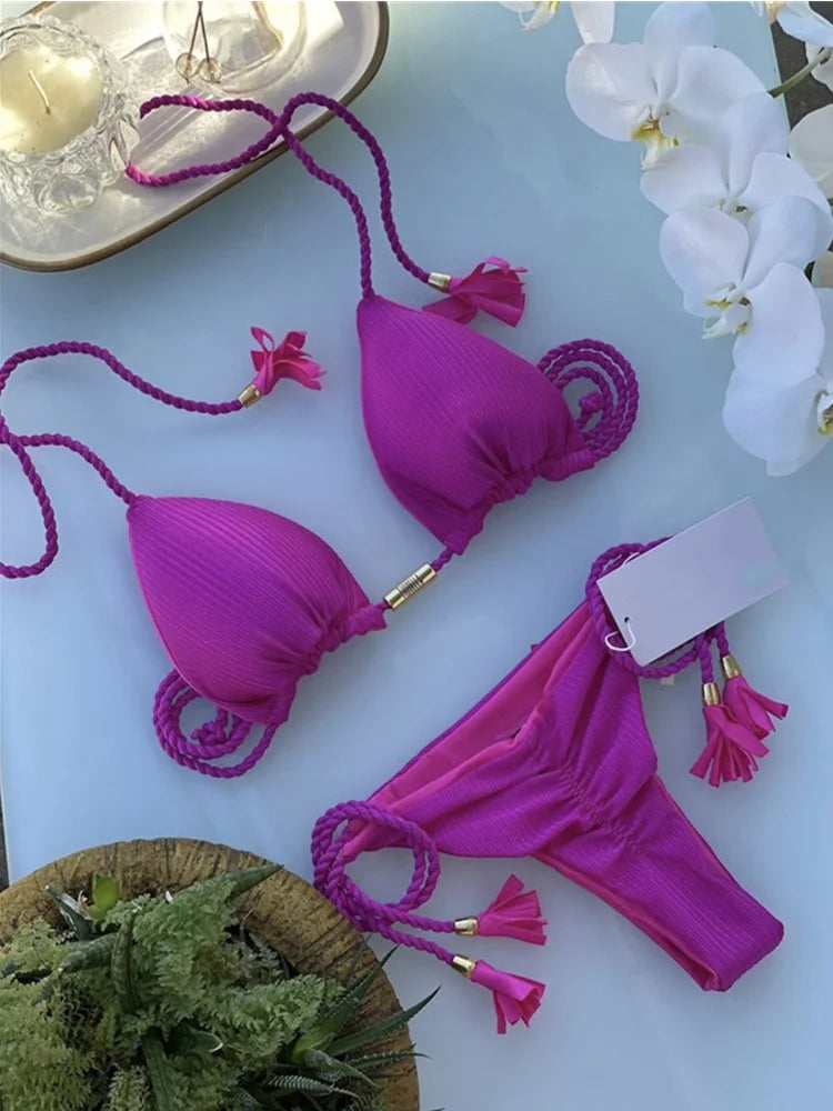 Bikini - maillot triangle bicolor YLOLYA SWIM