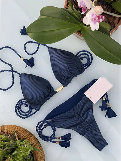 Bikini - maillot triangle bicolor YLOLYA SWIM