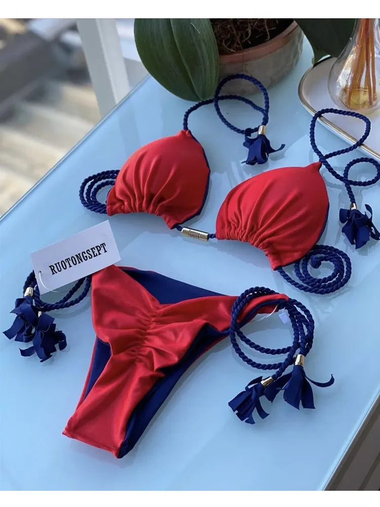 Bikini - maillot triangle bicolor YLOLYA SWIM