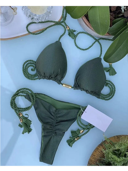 Bikini - maillot triangle bicolor YLOLYA SWIM