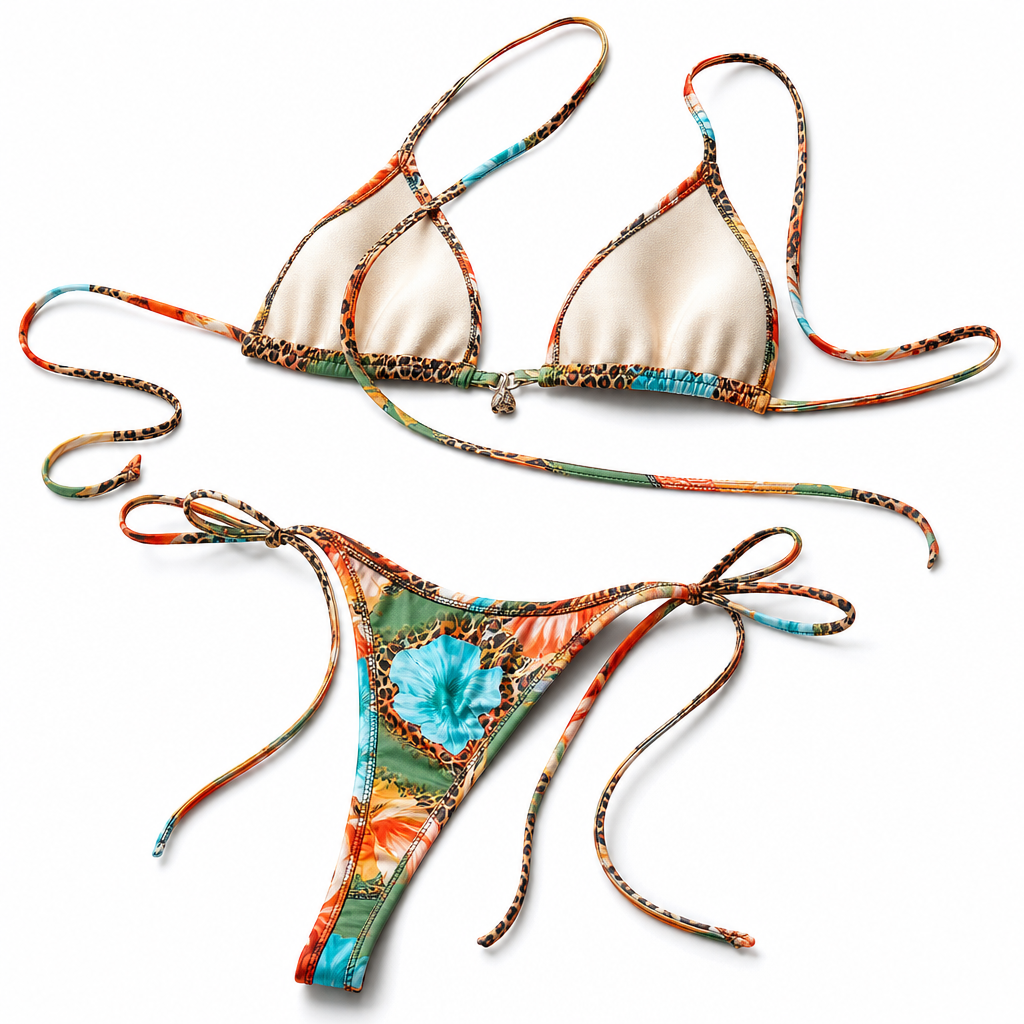 Micro Bikini Léopard Push-Up
