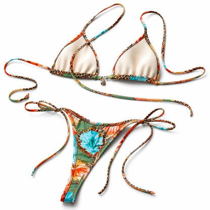 Micro Bikini Léopard Push-Up